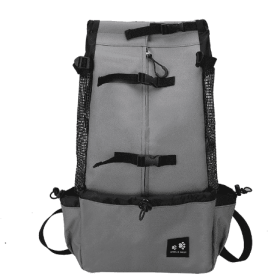 Pet Dog Carrier Bag Carrier For Dogs Backpack Out Double Shoulder Portable Travel Backpack Outdoor Dog Carrier Bag Travel (Option: Dark grey-XL)